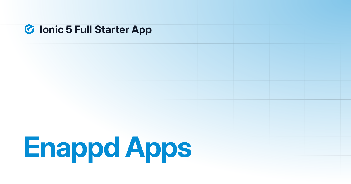 Enappd Apps Ionic Full Starter App